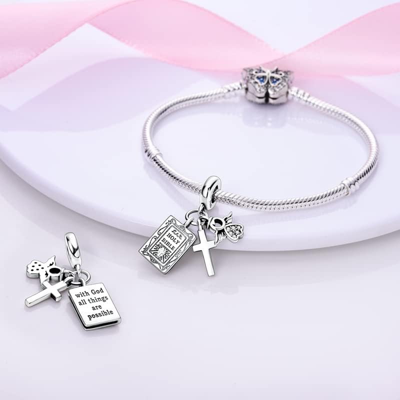 CYCUFF Store 925 Sterling Silver Charms Suitable for Charm Necklaces, Bracelet Pendants Beads Jewellery Gift for Women Family Friends - Image 2